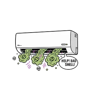 嫌な臭いがする 異臭・カビ臭のイメージ