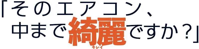 そのエアコン、中まで綺麗ですか？のキャッチコピー